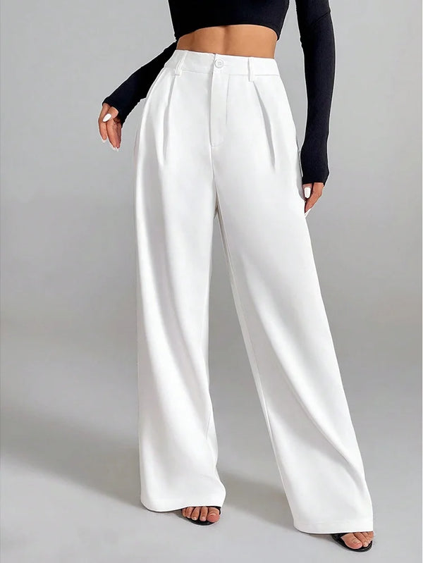 Baggy Elastic Waist Loose Wide Leg Pant
