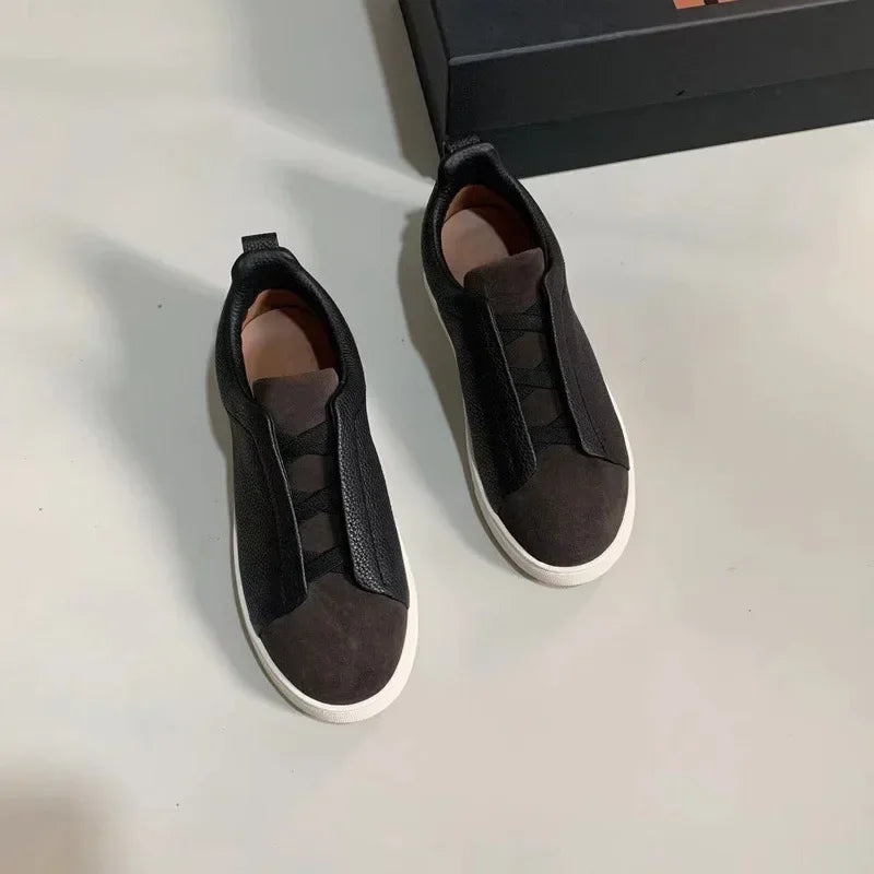 Top Layer Cow Leather Breathable Summer Shoes