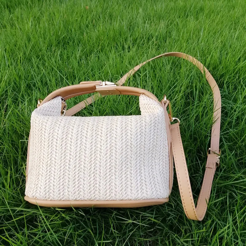 Summer Small Straw Trendy Shoulder Woven Bucket Bag