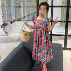 Square Neck Flying Sleeves Cute Princess Dress