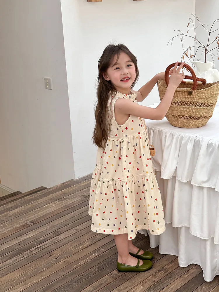 Summer Polka Dot Skirt Dress
