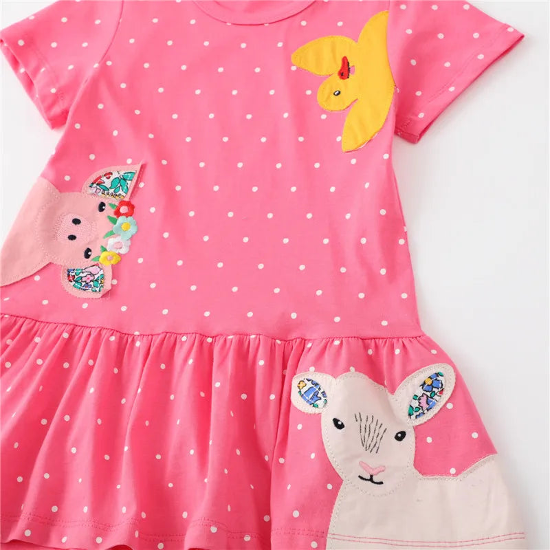 Summer Short Sleeve Kids Frocks Baby Clothes