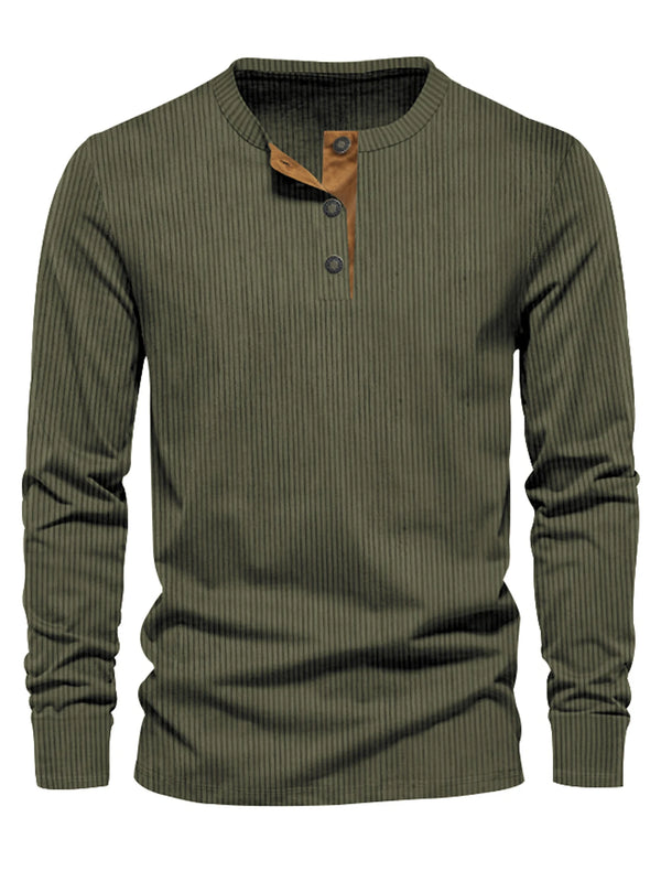 Casual Slim Solid Color Long Sleeve T-Shirt