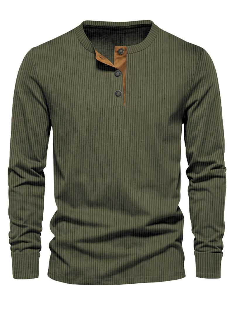 Casual Slim Solid Color Long Sleeve T-Shirt