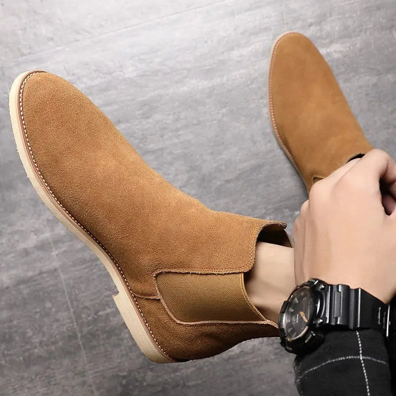 Retro Suede Genuine Leather Boots