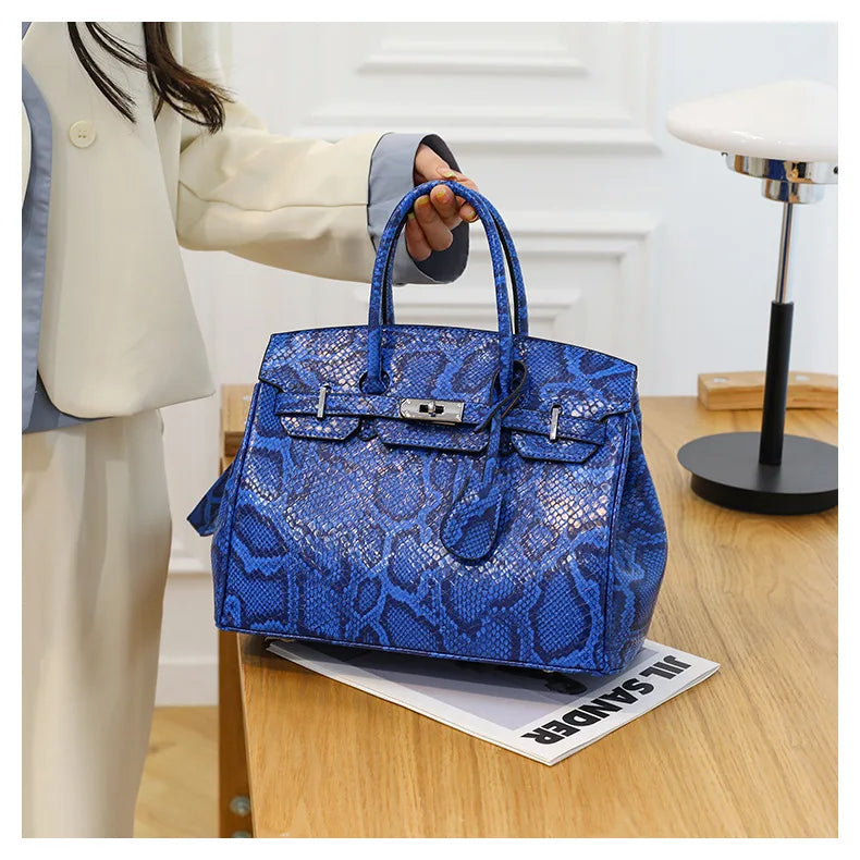 Snake Skin Pattern Hermès-Style Bag