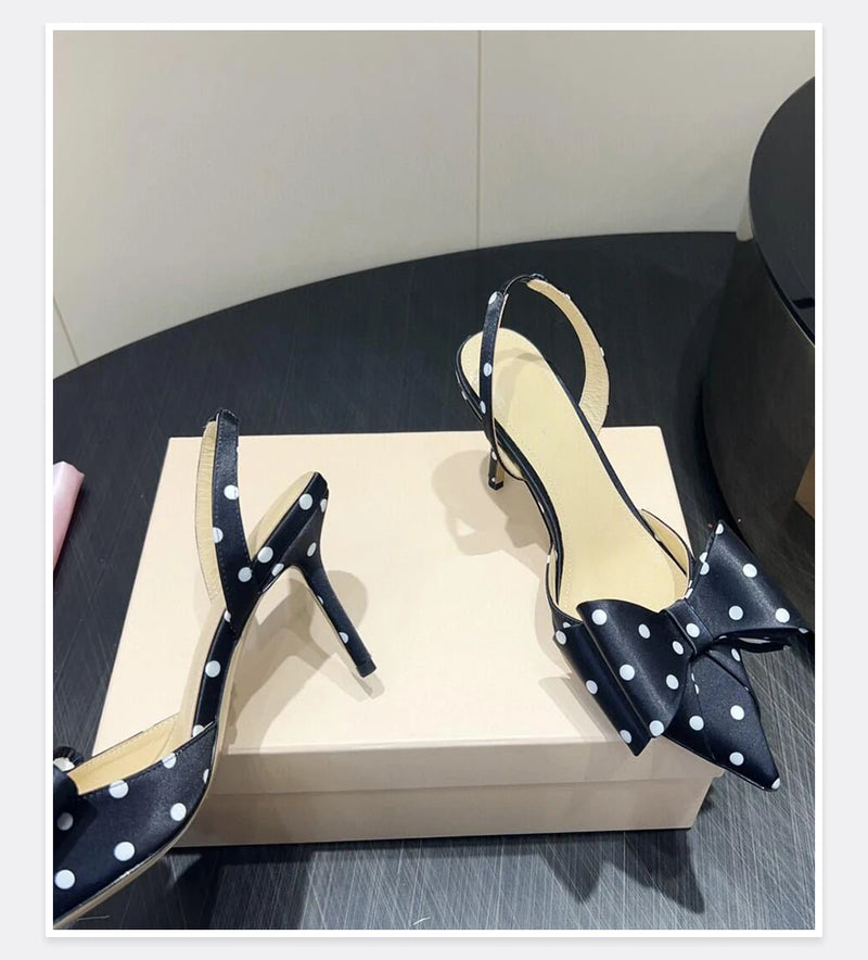 Bow Pointed Head Stiletto High Heels