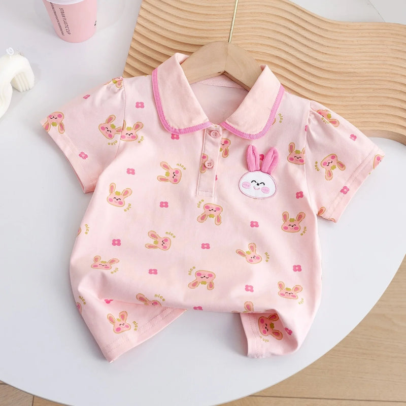 18M-6T cartoon cotton short sleeve polo shirt