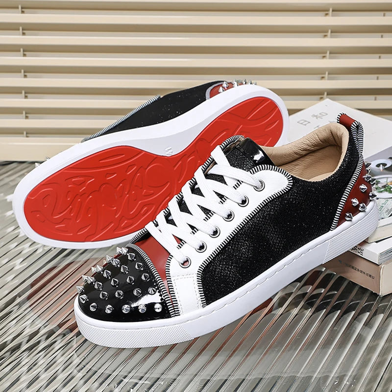 Casual Men Designer Rivet Punk Board Shoes
