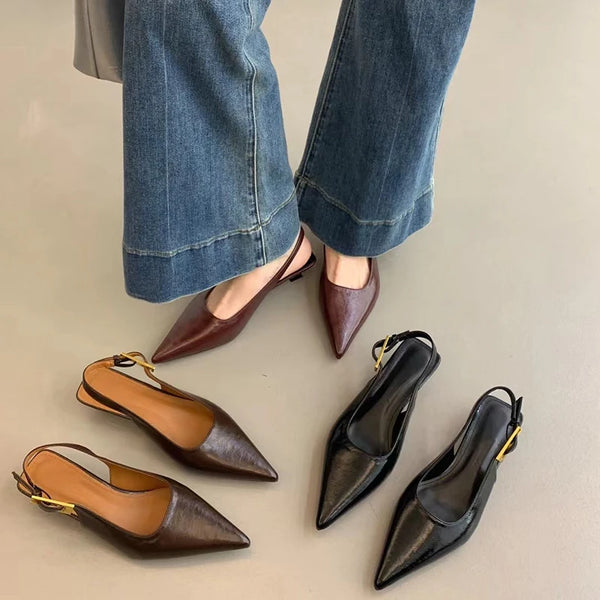 Summer Pointed Toe Low Heel Stripper