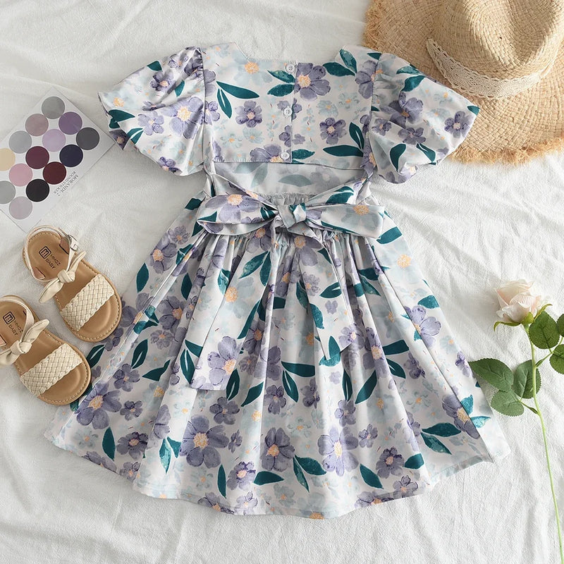 Elegant Lolita Child Big Girls Midi Dress