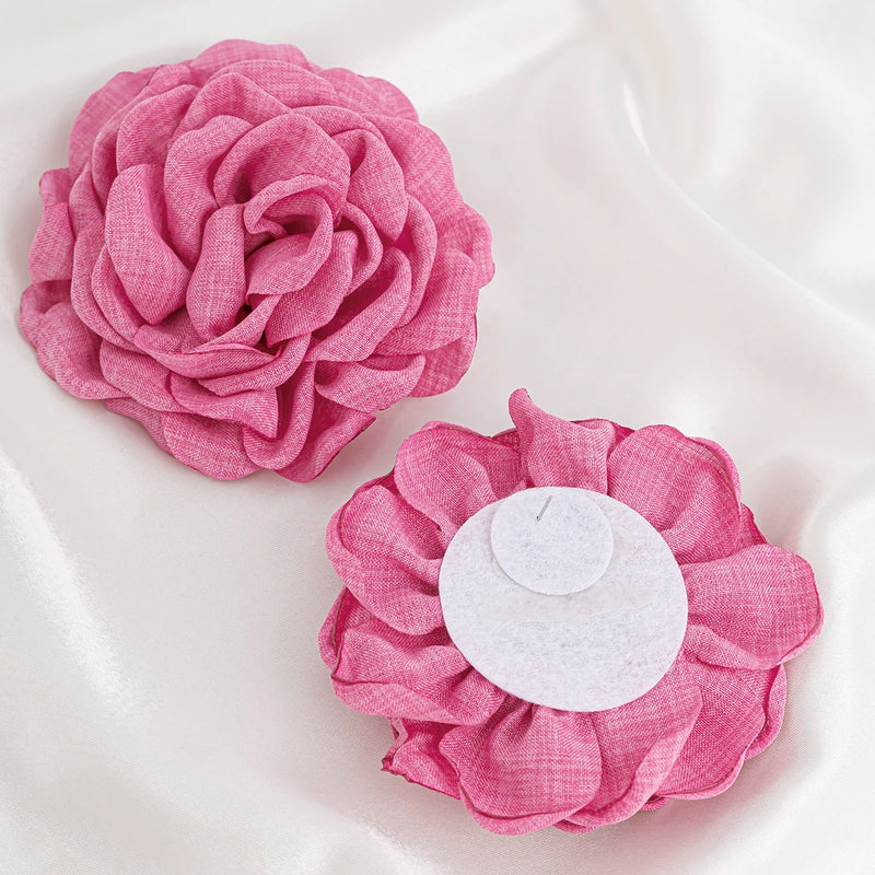Salircon Exaggerated Large Rose Flower Earrings