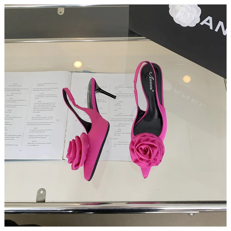 Brand Flower Slingbacks Sandals Shoes