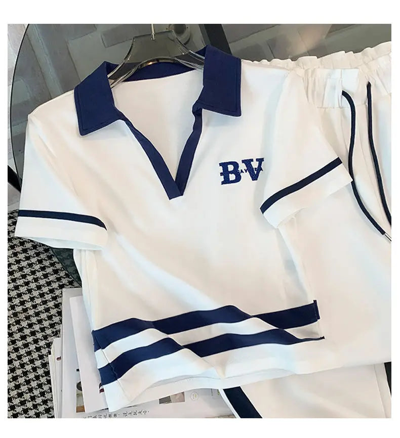 Sports Short Sleeved Loose Top and pants