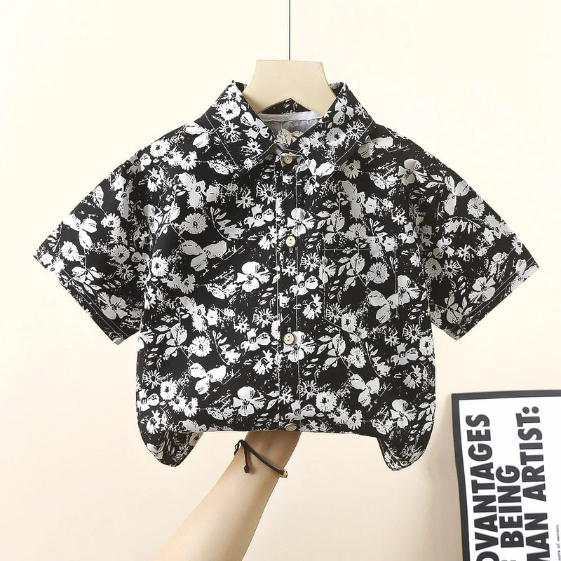 Cotton Short sleeved Shirts Summer Boys