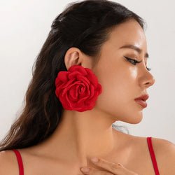 Bohemia Big Rose Flower Earrings