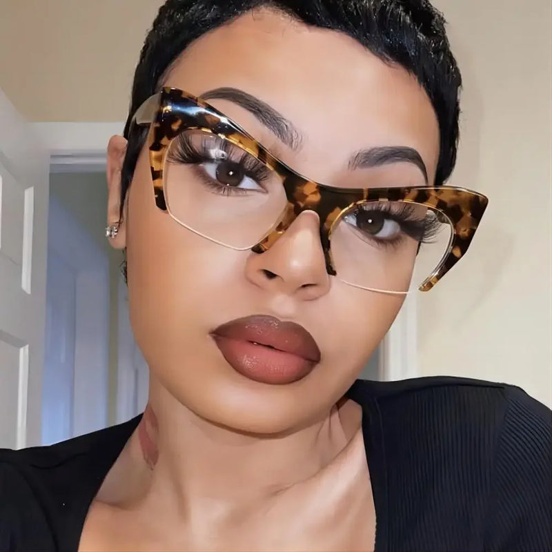 Vintage Half Frame Cat Eye Eyeglasses