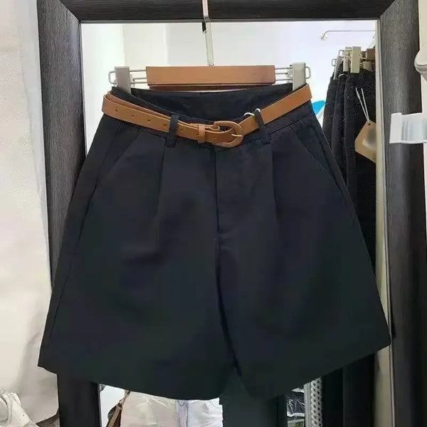 Casual Shorts Loose High Waist Wide Legs