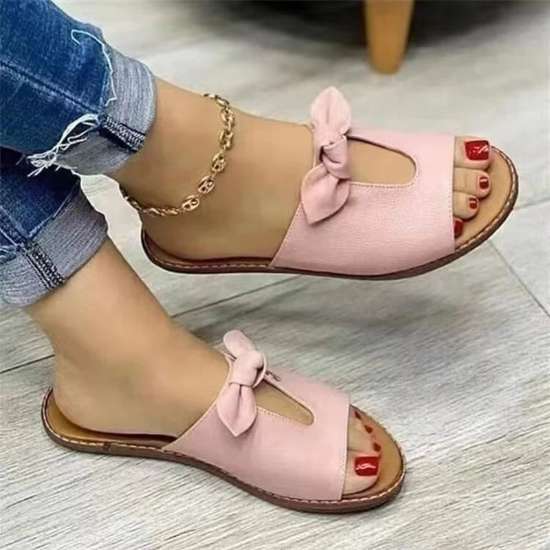 Summer Sandals Bow Slippers Open Toe