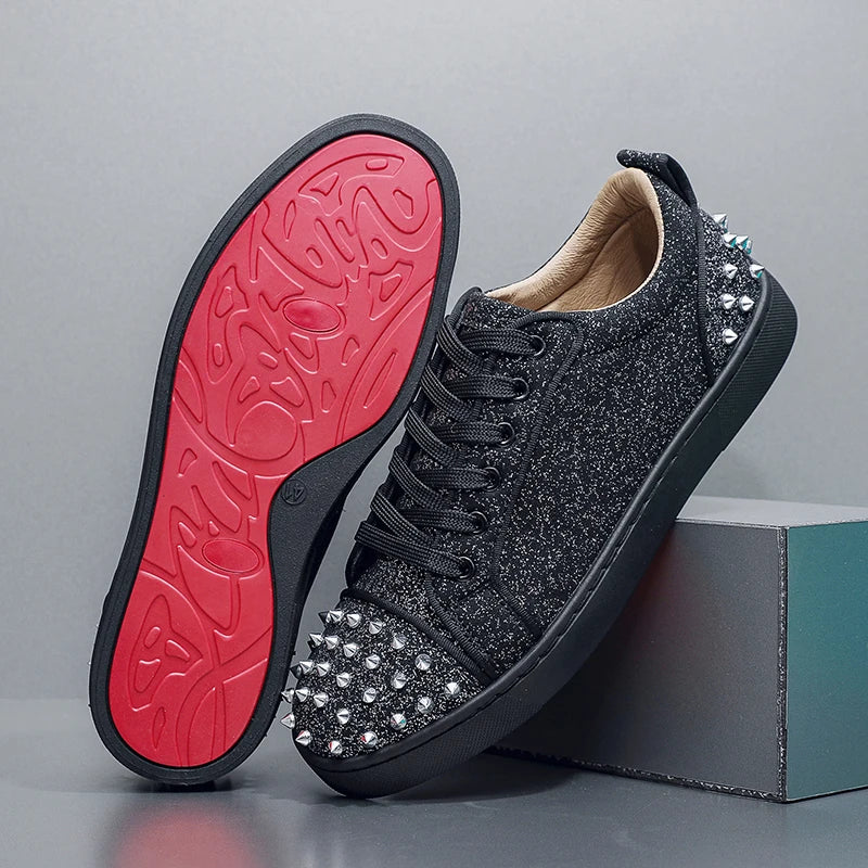 Casual Men Designer Rivet Punk Board Shoes