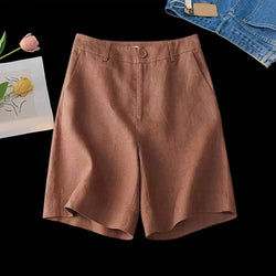 summer Cotton linen tall waist wide leg pants