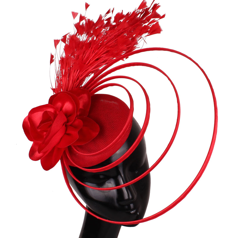 New Race Fascinator Hats Bowknot Wedding Church