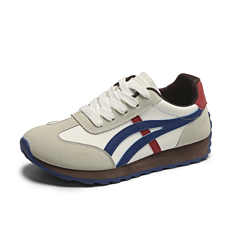 Sneakers Leather Platform Anti-Slip Running