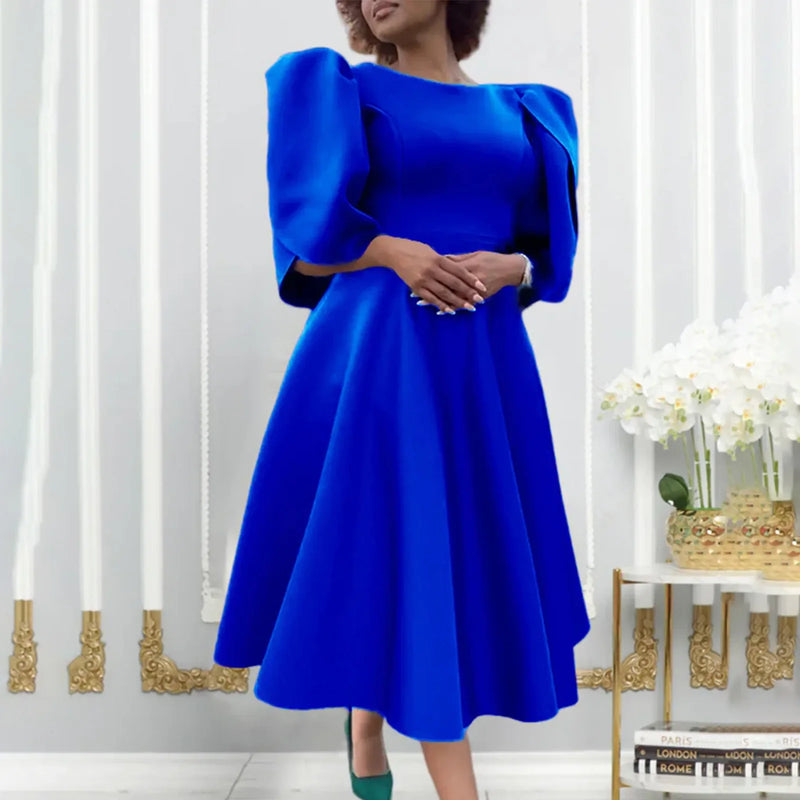 Round Neck Elegant Cocktail Dress