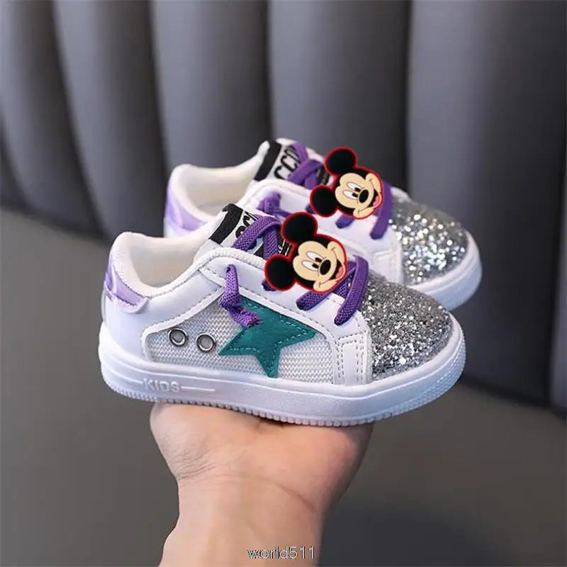 Disney Mickey Minnie Girls Sneakers Fashion Kids Baby Toddler