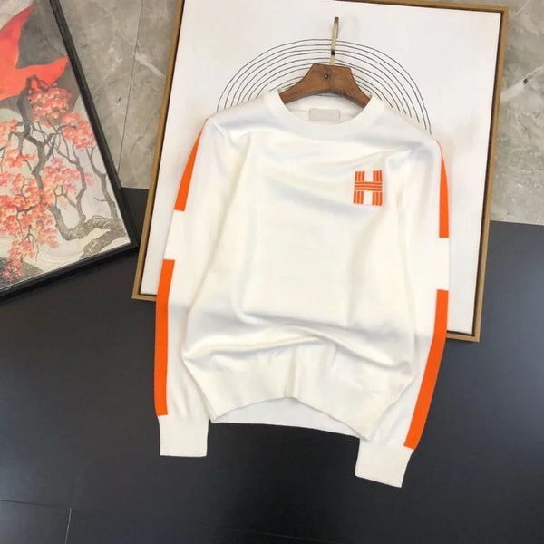 High quality printed round neck long sleeve sweater pullover sportswear top
