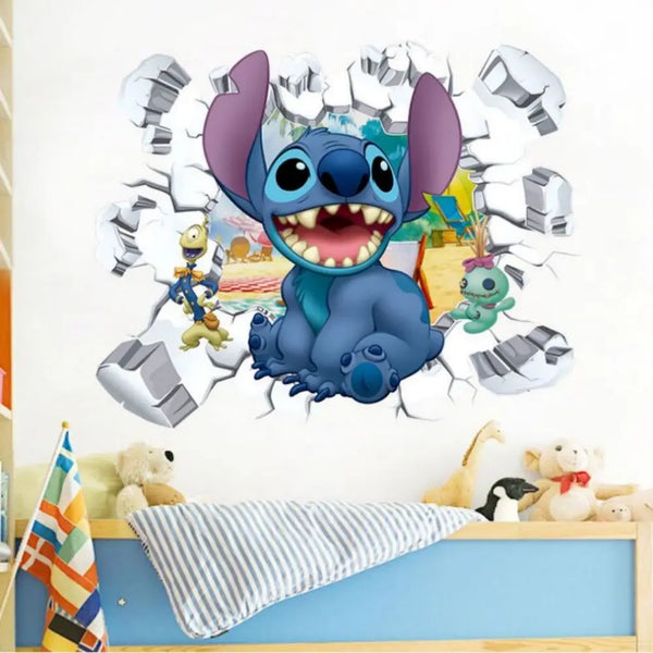 MINISO Cartoon Lilo & Stitch Wall Stickers