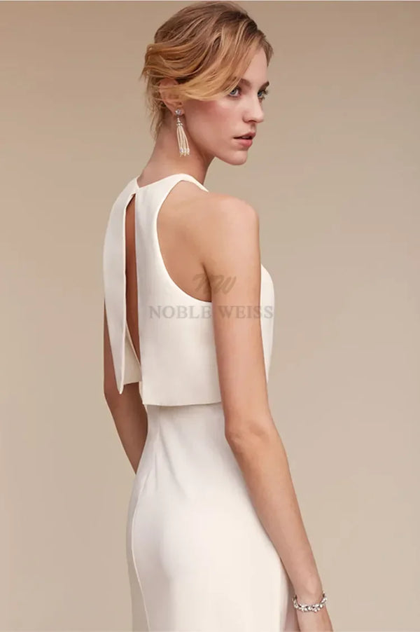 Backless Wedding Dress Top Bridal Coat Sleeveless Bride Jacket