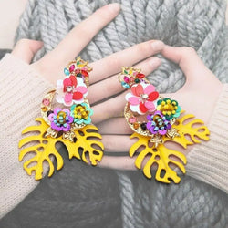 Sequin Floral for Turtle Leaf Earrings