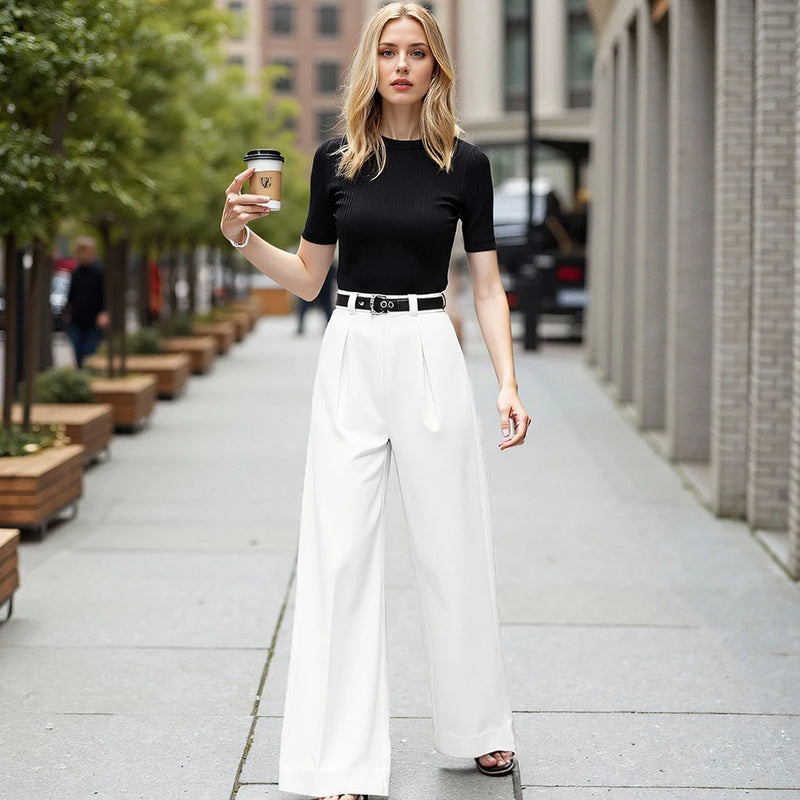 Retro Vintage Plain Natural Waist Pants