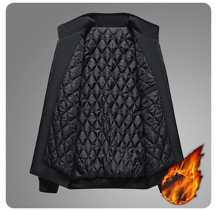 Thick Stand Collar Winter Jacket Men
