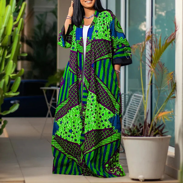 Bohemian Cover-ups Blouse Printed Long Sleeve Cardigans