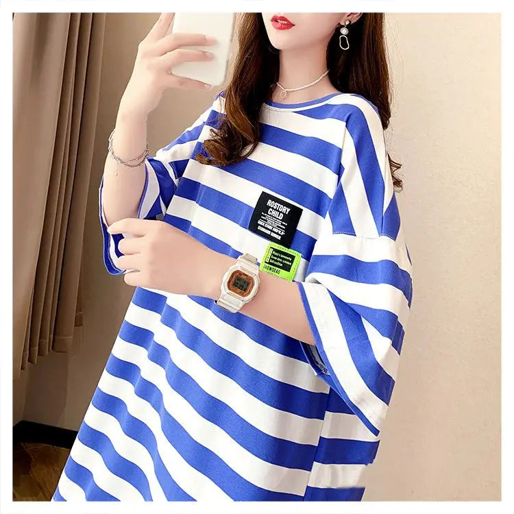 Street Casual Bow Patchwork T Shirt Dress