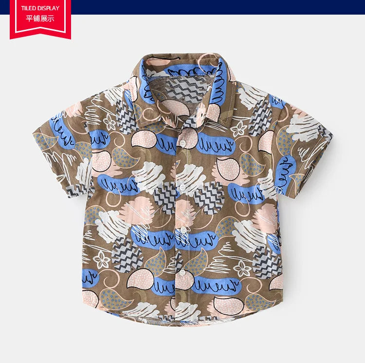 Beach Boys Shirts Toddler Cotton Tops Hawaii Style