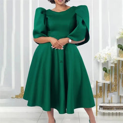 Round Neck Elegant Cocktail Dress