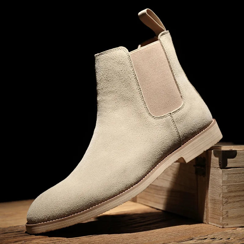 Retro Suede Genuine Leather Boots