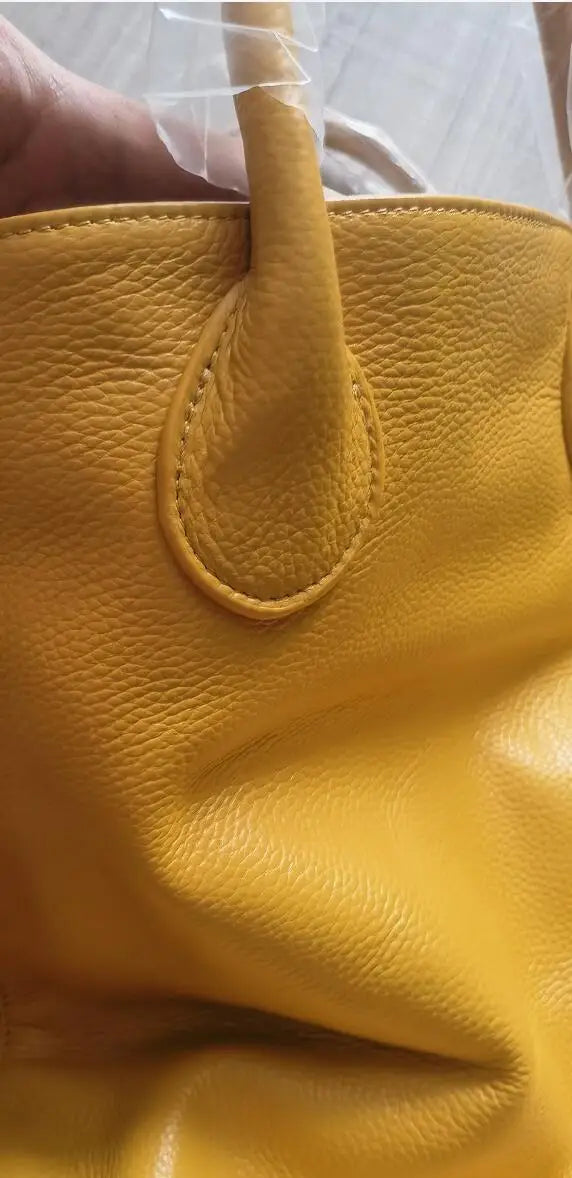 Natural Leather Top Cow Hide Leather Handbag