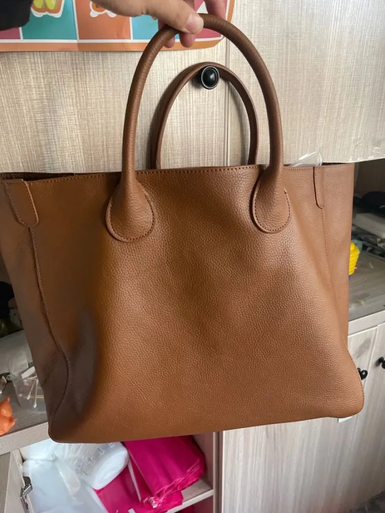 Natural Leather Top Cow Hide Leather Handbag