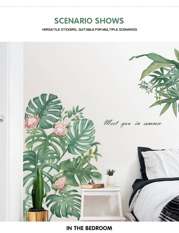 Nordic Small Fresh Green Plants Wall Sticker