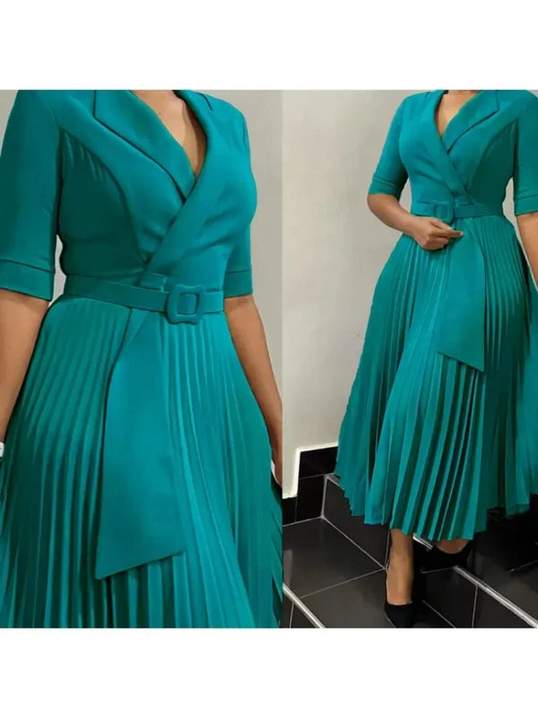 Sleeve Lace Sexy V-Neck Slim Dress Office