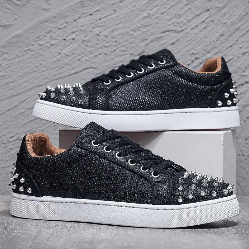 Casual Men Designer Rivet Punk Board Shoes