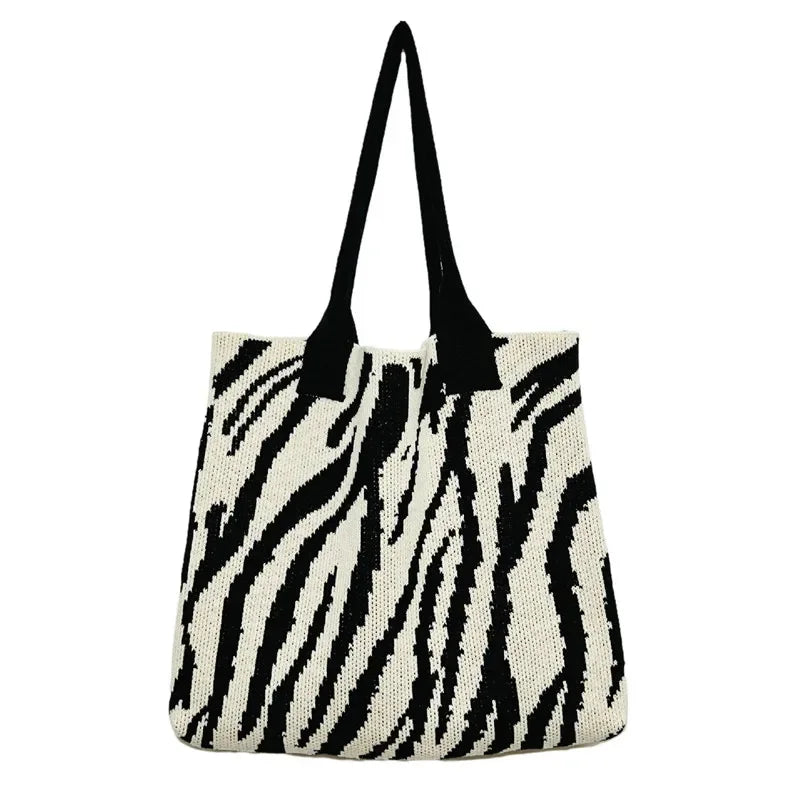Zebra Pattern Crochet Bag