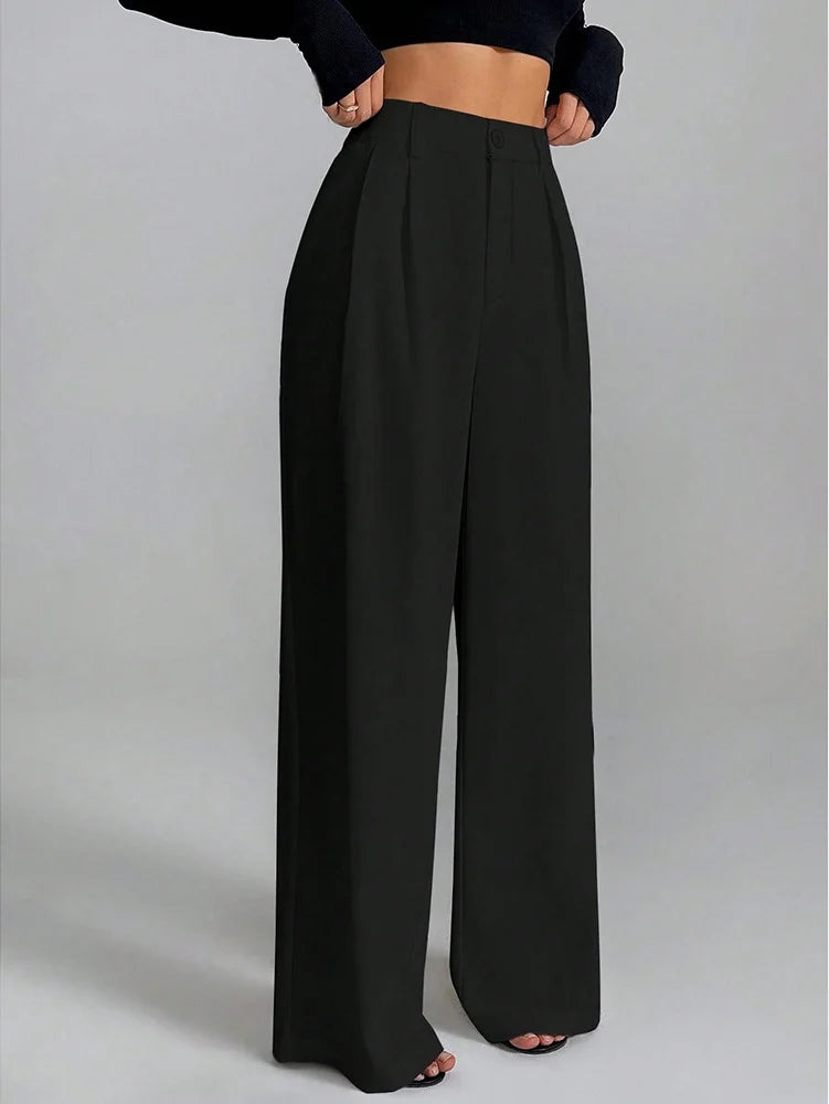 Baggy Elastic Waist Loose Wide Leg Pant