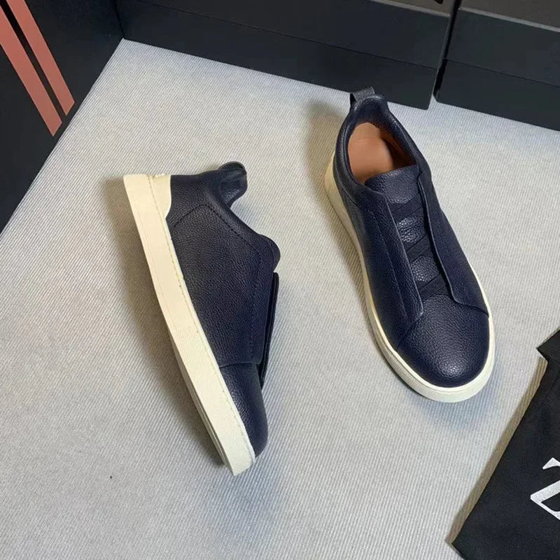 Top Layer Cow Leather Breathable Summer Shoes