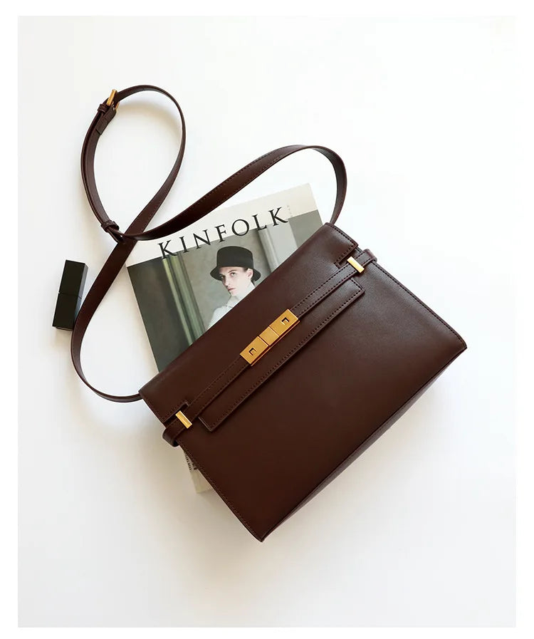CAMINA Leather Shoulder Crocodile Handbag
