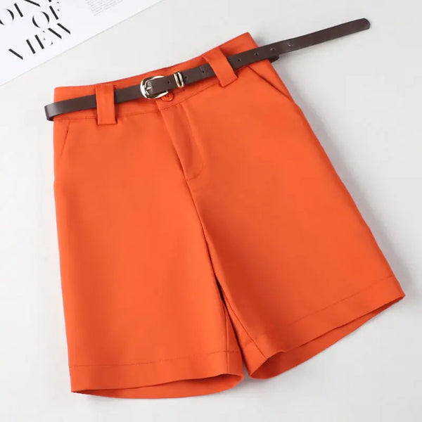 Summer Thin Four-point Slim High Waist A-line Casual Wide-leg Short